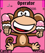 monkey wit ice cream
