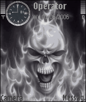 Black Fire Skull