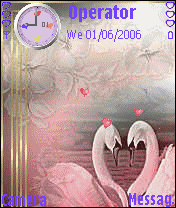 animated loving swans