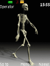 animated drunk skeleton