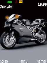 Ducati sporty motorcycle 749 cc