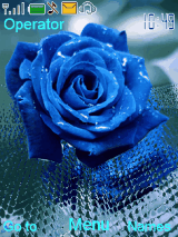 Animated blue rose