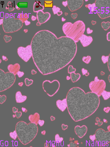 hearts black n pink