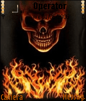 Skull in fire