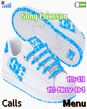 blue shoes
