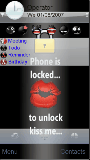 kiss and unlock phone