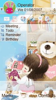 little girl n bear