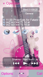 pink guitar